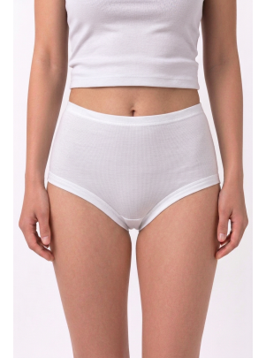 Slip Taille weiss Vorderansicht am Model