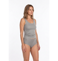 Hemd Vera grigio Seitenansicht am Model