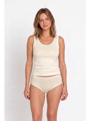 Hemd Vera champagner Vorderansicht am Model