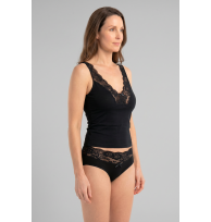 BH-Hemd Claudia schwarz Seitenansicht am Model