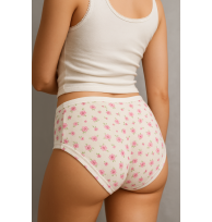 Da.-Slip Taille bedruckt Rückansicht am Model