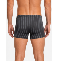 HE-Retro Boxershorts bedruckt schwarz-marine Rückansicht am Model