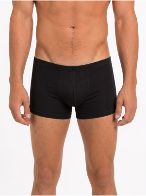 HE-Retro Boxershorts schwarz Vorderansicht am Model