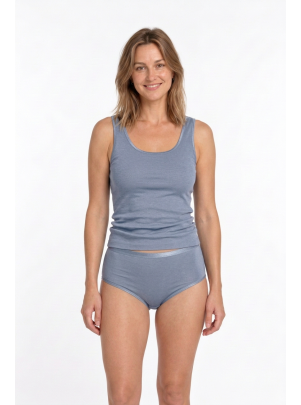 Hemd Vera bleu Vorderansicht am Model